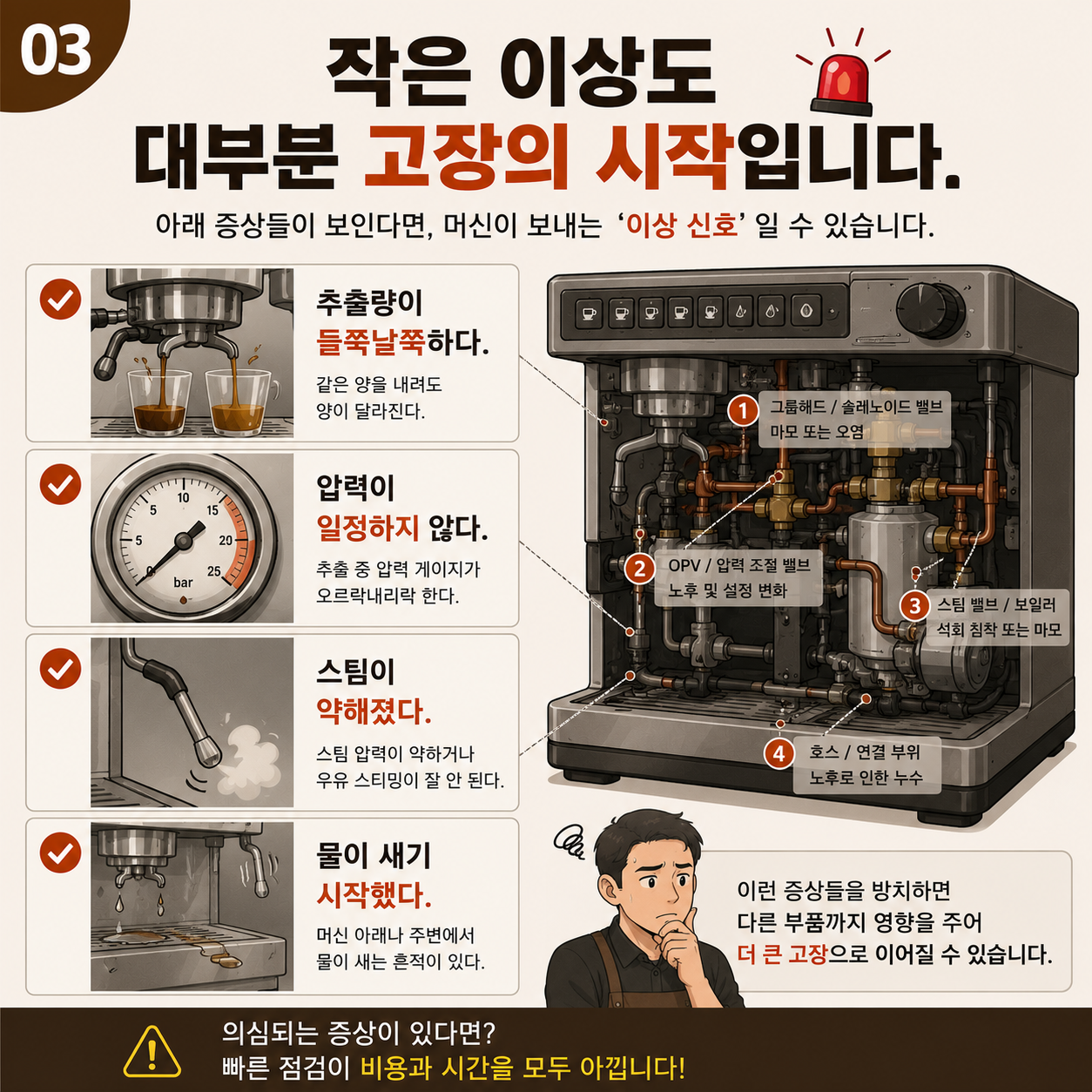 커피머신 수리 3